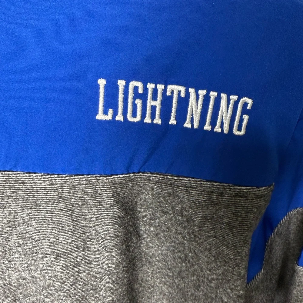 NHL Tampa Bay Lightning Hockey (EUC) Full Zip Fleece Embroidered Jacket Size 2XL